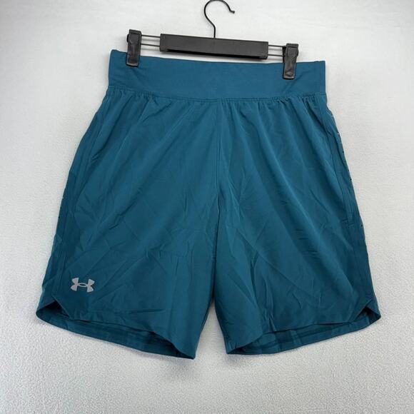Under Armour Running Shorts Men's medium Fitted Lined Speed Pocket Workout Gym - Picture 1 of 10